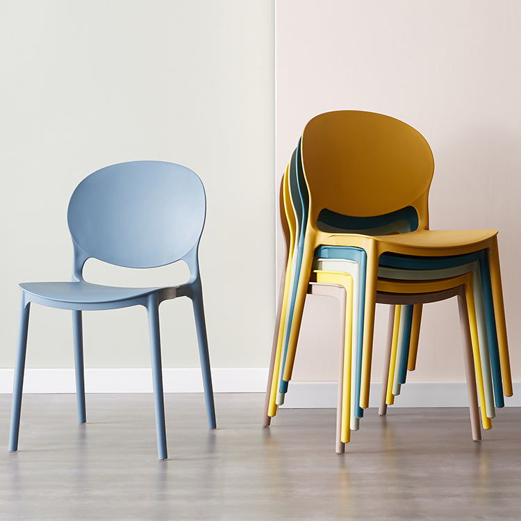 Scandinavian Plastic Dining Side Chair Open Back Matte Finish Dining Chair Clearhalo ' kitchen&dining_furn' 'Dining Chairs' 'Dining Tables & Seating' 'dining_chair' 'furn' 'furn_dining_chair' 'Furniture' 'furniture_dining_chair' 'Kitchen & Dining Furniture' 'kitchen' 3872247