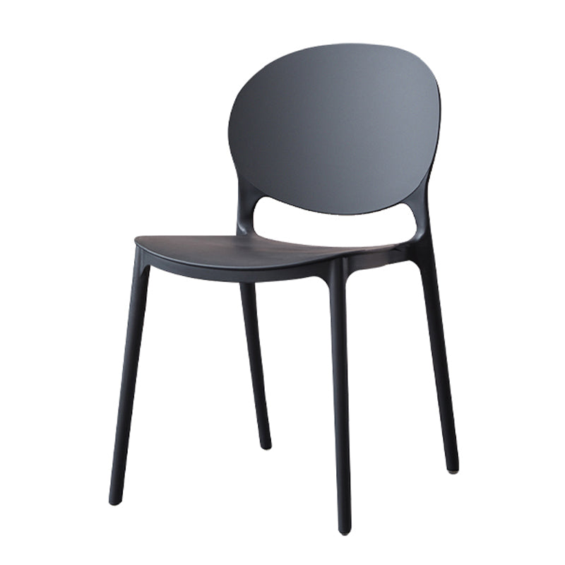 Scandinavian Plastic Dining Side Chair Open Back Matte Finish Dining Chair Clearhalo ' kitchen&dining_furn' 'Dining Chairs' 'Dining Tables & Seating' 'dining_chair' 'furn' 'furn_dining_chair' 'Furniture' 'furniture_dining_chair' 'Kitchen & Dining Furniture' 'kitchen' 3872255