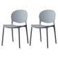 Scandinavian Plastic Dining Side Chair Open Back Matte Finish Dining Chair Grey 2 Piece Set Clearhalo ' kitchen&dining_furn' 'Dining Chairs' 'Dining Tables & Seating' 'dining_chair' 'furn' 'furn_dining_chair' 'Furniture' 'furniture_dining_chair' 'Kitchen & Dining Furniture' 'kitchen' 3872256