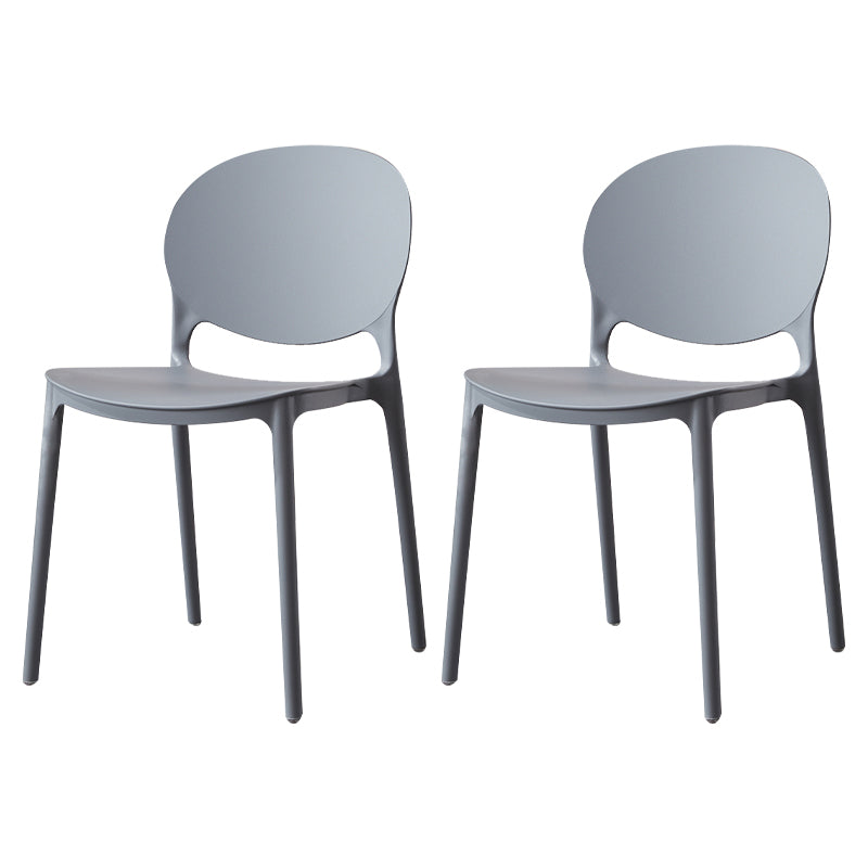 Scandinavian Plastic Dining Side Chair Open Back Matte Finish Dining Chair Grey 2 Piece Set Clearhalo ' kitchen&dining_furn' 'Dining Chairs' 'Dining Tables & Seating' 'dining_chair' 'furn' 'furn_dining_chair' 'Furniture' 'furniture_dining_chair' 'Kitchen & Dining Furniture' 'kitchen' 3872256