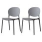 Scandinavian Plastic Dining Side Chair Open Back Matte Finish Dining Chair Dark Gray 2 Piece Set Clearhalo ' kitchen&dining_furn' 'Dining Chairs' 'Dining Tables & Seating' 'dining_chair' 'furn' 'furn_dining_chair' 'Furniture' 'furniture_dining_chair' 'Kitchen & Dining Furniture' 'kitchen' 3872262
