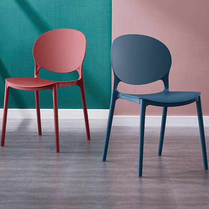 Scandinavian Plastic Dining Side Chair Open Back Matte Finish Dining Chair Clearhalo ' kitchen&dining_furn' 'Dining Chairs' 'Dining Tables & Seating' 'dining_chair' 'furn' 'furn_dining_chair' 'Furniture' 'furniture_dining_chair' 'Kitchen & Dining Furniture' 'kitchen' 3872264
