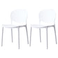 Scandinavian Plastic Dining Side Chair Open Back Matte Finish Dining Chair White 2 Piece Set Clearhalo ' kitchen&dining_furn' 'Dining Chairs' 'Dining Tables & Seating' 'dining_chair' 'furn' 'furn_dining_chair' 'Furniture' 'furniture_dining_chair' 'Kitchen & Dining Furniture' 'kitchen' 3872266