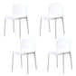 Scandinavian Plastic Dining Side Chair Open Back Matte Finish Dining Chair White 4 Piece Set Clearhalo ' kitchen&dining_furn' 'Dining Chairs' 'Dining Tables & Seating' 'dining_chair' 'furn' 'furn_dining_chair' 'Furniture' 'furniture_dining_chair' 'Kitchen & Dining Furniture' 'kitchen' 3872267