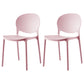 Scandinavian Plastic Dining Side Chair Open Back Matte Finish Dining Chair Pink 2 Piece Set Clearhalo ' kitchen&dining_furn' 'Dining Chairs' 'Dining Tables & Seating' 'dining_chair' 'furn' 'furn_dining_chair' 'Furniture' 'furniture_dining_chair' 'Kitchen & Dining Furniture' 'kitchen' 3872272