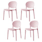 Scandinavian Plastic Dining Side Chair Open Back Matte Finish Dining Chair Pink 4 Piece Set Clearhalo ' kitchen&dining_furn' 'Dining Chairs' 'Dining Tables & Seating' 'dining_chair' 'furn' 'furn_dining_chair' 'Furniture' 'furniture_dining_chair' 'Kitchen & Dining Furniture' 'kitchen' 3872273