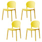 Scandinavian Plastic Dining Side Chair Open Back Matte Finish Dining Chair Yellow 4 Piece Set Clearhalo ' kitchen&dining_furn' 'Dining Chairs' 'Dining Tables & Seating' 'dining_chair' 'furn' 'furn_dining_chair' 'Furniture' 'furniture_dining_chair' 'Kitchen & Dining Furniture' 'kitchen' 3872276