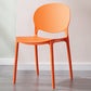 Scandinavian Plastic Dining Side Chair Open Back Matte Finish Dining Chair Orange 1 Piece Clearhalo ' kitchen&dining_furn' 'Dining Chairs' 'Dining Tables & Seating' 'dining_chair' 'furn' 'furn_dining_chair' 'Furniture' 'furniture_dining_chair' 'Kitchen & Dining Furniture' 'kitchen' 3872277