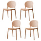 Scandinavian Plastic Dining Side Chair Open Back Matte Finish Dining Chair Brown 4 Piece Set Clearhalo ' kitchen&dining_furn' 'Dining Chairs' 'Dining Tables & Seating' 'dining_chair' 'furn' 'furn_dining_chair' 'Furniture' 'furniture_dining_chair' 'Kitchen & Dining Furniture' 'kitchen' 3872282