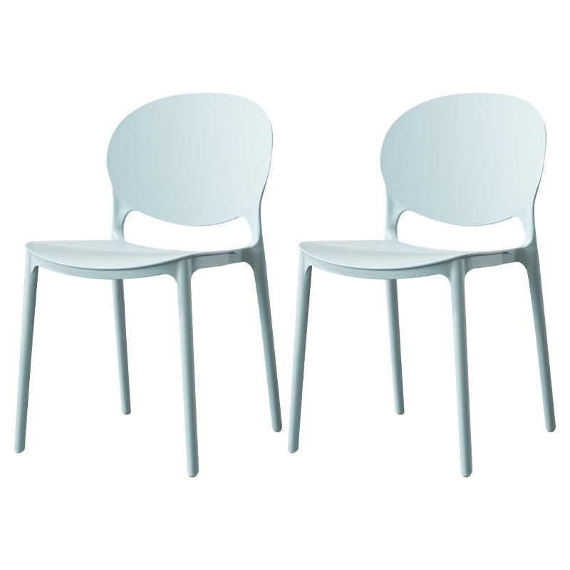 Scandinavian Plastic Dining Side Chair Open Back Matte Finish Dining Chair Light Blue 2 Piece Set Clearhalo ' kitchen&dining_furn' 'Dining Chairs' 'Dining Tables & Seating' 'dining_chair' 'furn' 'furn_dining_chair' 'Furniture' 'furniture_dining_chair' 'Kitchen & Dining Furniture' 'kitchen' 3872284