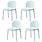 Scandinavian Plastic Dining Side Chair Open Back Matte Finish Dining Chair Light Blue 4 Piece Set Clearhalo ' kitchen&dining_furn' 'Dining Chairs' 'Dining Tables & Seating' 'dining_chair' 'furn' 'furn_dining_chair' 'Furniture' 'furniture_dining_chair' 'Kitchen & Dining Furniture' 'kitchen' 3872285