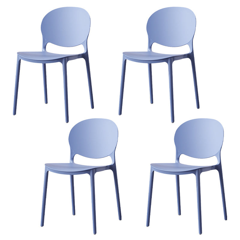 Scandinavian Plastic Dining Side Chair Open Back Matte Finish Dining Chair Purple 4 Piece Set Clearhalo ' kitchen&dining_furn' 'Dining Chairs' 'Dining Tables & Seating' 'dining_chair' 'furn' 'furn_dining_chair' 'Furniture' 'furniture_dining_chair' 'Kitchen & Dining Furniture' 'kitchen' 3872288