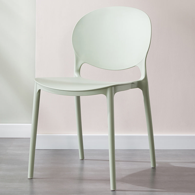 Scandinavian Plastic Dining Side Chair Open Back Matte Finish Dining Chair Light Green 1 Piece Clearhalo ' kitchen&dining_furn' 'Dining Chairs' 'Dining Tables & Seating' 'dining_chair' 'furn' 'furn_dining_chair' 'Furniture' 'furniture_dining_chair' 'Kitchen & Dining Furniture' 'kitchen' 3872289