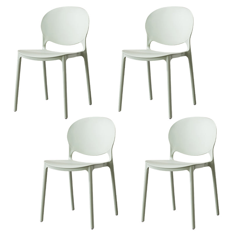 Scandinavian Plastic Dining Side Chair Open Back Matte Finish Dining Chair Light Green 4 Piece Set Clearhalo ' kitchen&dining_furn' 'Dining Chairs' 'Dining Tables & Seating' 'dining_chair' 'furn' 'furn_dining_chair' 'Furniture' 'furniture_dining_chair' 'Kitchen & Dining Furniture' 'kitchen' 3872291