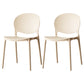 Scandinavian Plastic Dining Side Chair Open Back Matte Finish Dining Chair Camel 2 Piece Set Clearhalo ' kitchen&dining_furn' 'Dining Chairs' 'Dining Tables & Seating' 'dining_chair' 'furn' 'furn_dining_chair' 'Furniture' 'furniture_dining_chair' 'Kitchen & Dining Furniture' 'kitchen' 3872293