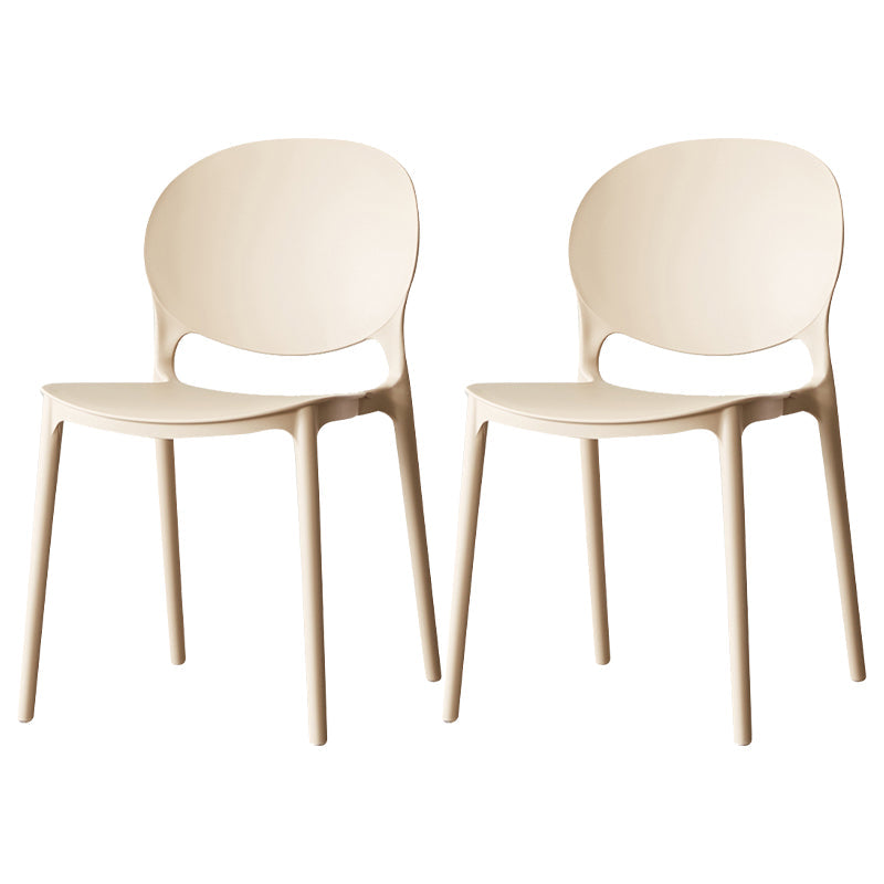 Scandinavian Plastic Dining Side Chair Open Back Matte Finish Dining Chair Camel 2 Piece Set Clearhalo ' kitchen&dining_furn' 'Dining Chairs' 'Dining Tables & Seating' 'dining_chair' 'furn' 'furn_dining_chair' 'Furniture' 'furniture_dining_chair' 'Kitchen & Dining Furniture' 'kitchen' 3872293