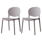 Scandinavian Plastic Dining Side Chair Open Back Matte Finish Dining Chair Gray-Khaki 2 Piece Set Clearhalo ' kitchen&dining_furn' 'Dining Chairs' 'Dining Tables & Seating' 'dining_chair' 'furn' 'furn_dining_chair' 'Furniture' 'furniture_dining_chair' 'Kitchen & Dining Furniture' 'kitchen' 3872308