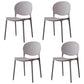Scandinavian Plastic Dining Side Chair Open Back Matte Finish Dining Chair Gray-Khaki 4 Piece Set Clearhalo ' kitchen&dining_furn' 'Dining Chairs' 'Dining Tables & Seating' 'dining_chair' 'furn' 'furn_dining_chair' 'Furniture' 'furniture_dining_chair' 'Kitchen & Dining Furniture' 'kitchen' 3872309