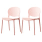 Scandinavian Plastic Dining Side Chair Open Back Matte Finish Dining Chair Light Pink 2 Piece Set Clearhalo ' kitchen&dining_furn' 'Dining Chairs' 'Dining Tables & Seating' 'dining_chair' 'furn' 'furn_dining_chair' 'Furniture' 'furniture_dining_chair' 'Kitchen & Dining Furniture' 'kitchen' 3872311