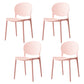 Scandinavian Plastic Dining Side Chair Open Back Matte Finish Dining Chair Light Pink 4 Piece Set Clearhalo ' kitchen&dining_furn' 'Dining Chairs' 'Dining Tables & Seating' 'dining_chair' 'furn' 'furn_dining_chair' 'Furniture' 'furniture_dining_chair' 'Kitchen & Dining Furniture' 'kitchen' 3872312