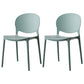 Scandinavian Plastic Dining Side Chair Open Back Matte Finish Dining Chair Pea Green 2 Piece Set Clearhalo ' kitchen&dining_furn' 'Dining Chairs' 'Dining Tables & Seating' 'dining_chair' 'furn' 'furn_dining_chair' 'Furniture' 'furniture_dining_chair' 'Kitchen & Dining Furniture' 'kitchen' 3872314