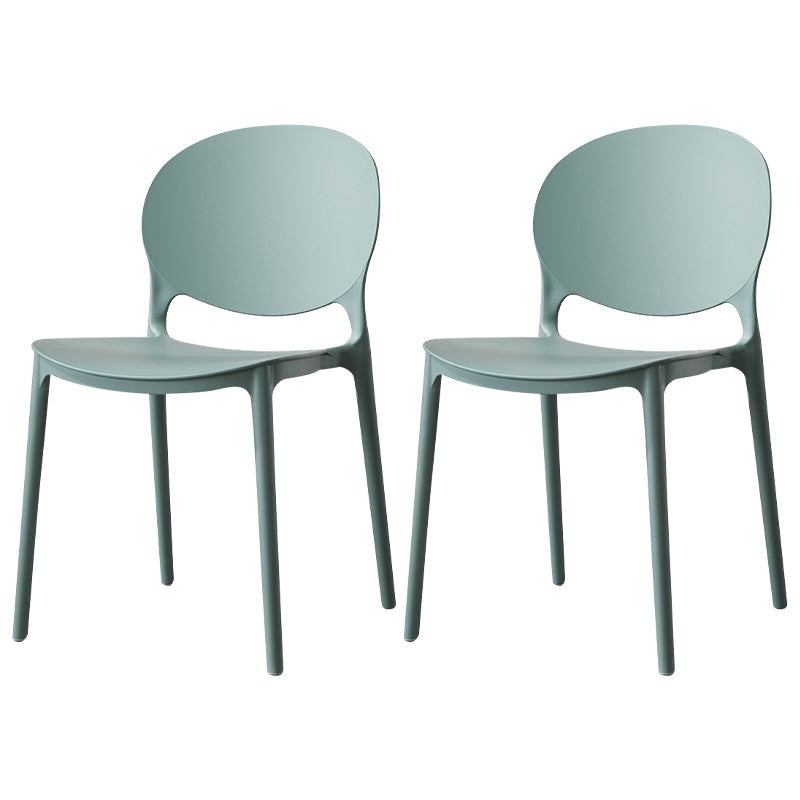 Scandinavian Plastic Dining Side Chair Open Back Matte Finish Dining Chair Pea Green 2 Piece Set Clearhalo ' kitchen&dining_furn' 'Dining Chairs' 'Dining Tables & Seating' 'dining_chair' 'furn' 'furn_dining_chair' 'Furniture' 'furniture_dining_chair' 'Kitchen & Dining Furniture' 'kitchen' 3872314