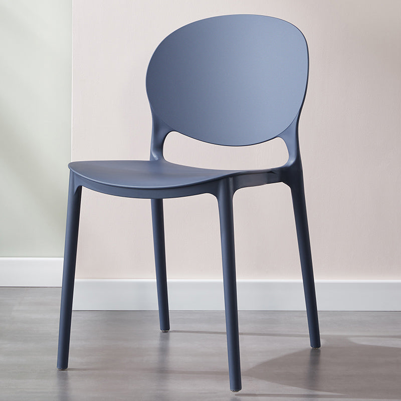 Scandinavian Plastic Dining Side Chair Open Back Matte Finish Dining Chair Gray Blue 1 Piece Clearhalo ' kitchen&dining_furn' 'Dining Chairs' 'Dining Tables & Seating' 'dining_chair' 'furn' 'furn_dining_chair' 'Furniture' 'furniture_dining_chair' 'Kitchen & Dining Furniture' 'kitchen' 3872319