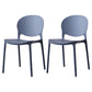 Scandinavian Plastic Dining Side Chair Open Back Matte Finish Dining Chair Gray Blue 2 Piece Set Clearhalo ' kitchen&dining_furn' 'Dining Chairs' 'Dining Tables & Seating' 'dining_chair' 'furn' 'furn_dining_chair' 'Furniture' 'furniture_dining_chair' 'Kitchen & Dining Furniture' 'kitchen' 3872320