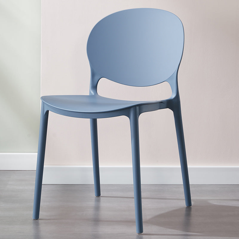 Scandinavian Plastic Dining Side Chair Open Back Matte Finish Dining Chair Airy Blue 1 Piece Clearhalo ' kitchen&dining_furn' 'Dining Chairs' 'Dining Tables & Seating' 'dining_chair' 'furn' 'furn_dining_chair' 'Furniture' 'furniture_dining_chair' 'Kitchen & Dining Furniture' 'kitchen' 3872322