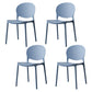 Scandinavian Plastic Dining Side Chair Open Back Matte Finish Dining Chair Airy Blue 4 Piece Set Clearhalo ' kitchen&dining_furn' 'Dining Chairs' 'Dining Tables & Seating' 'dining_chair' 'furn' 'furn_dining_chair' 'Furniture' 'furniture_dining_chair' 'Kitchen & Dining Furniture' 'kitchen' 3872324