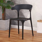 Modern Plastic Indoor-Outdoor Chair Home Stackable Open Back Dining Side Chair with Arm Black 1 Piece Clearhalo ' kitchen&dining_furn' 'Dining Chairs' 'Dining Tables & Seating' 'dining_chair' 'furn' 'furn_dining_chair' 'Furniture' 'furniture_dining_chair' 'Kitchen & Dining Furniture' 'kitchen' 3872327