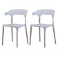 Modern Plastic Indoor-Outdoor Chair Home Stackable Open Back Dining Side Chair with Arm Light Gray 2 Piece Set Clearhalo ' kitchen&dining_furn' 'Dining Chairs' 'Dining Tables & Seating' 'dining_chair' 'furn' 'furn_dining_chair' 'Furniture' 'furniture_dining_chair' 'Kitchen & Dining Furniture' 'kitchen' 3872341