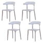 Modern Plastic Indoor-Outdoor Chair Home Stackable Open Back Dining Side Chair with Arm Light Gray 4 Piece Set Clearhalo ' kitchen&dining_furn' 'Dining Chairs' 'Dining Tables & Seating' 'dining_chair' 'furn' 'furn_dining_chair' 'Furniture' 'furniture_dining_chair' 'Kitchen & Dining Furniture' 'kitchen' 3872343
