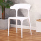 Modern Plastic Indoor-Outdoor Chair Home Stackable Open Back Dining Side Chair with Arm White 1 Piece Clearhalo ' kitchen&dining_furn' 'Dining Chairs' 'Dining Tables & Seating' 'dining_chair' 'furn' 'furn_dining_chair' 'Furniture' 'furniture_dining_chair' 'Kitchen & Dining Furniture' 'kitchen' 3872344