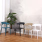 Modern Plastic Indoor-Outdoor Chair Home Stackable Open Back Dining Side Chair with Arm Clearhalo ' kitchen&dining_furn' 'Dining Chairs' 'Dining Tables & Seating' 'dining_chair' 'furn' 'furn_dining_chair' 'Furniture' 'furniture_dining_chair' 'Kitchen & Dining Furniture' 'kitchen' 3872345