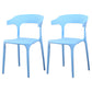 Modern Plastic Indoor-Outdoor Chair Home Stackable Open Back Dining Side Chair with Arm Light Blue 2 Piece Set Clearhalo ' kitchen&dining_furn' 'Dining Chairs' 'Dining Tables & Seating' 'dining_chair' 'furn' 'furn_dining_chair' 'Furniture' 'furniture_dining_chair' 'Kitchen & Dining Furniture' 'kitchen' 3872359