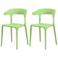 Modern Plastic Indoor-Outdoor Chair Home Stackable Open Back Dining Side Chair with Arm Light Green 2 Piece Set Clearhalo ' kitchen&dining_furn' 'Dining Chairs' 'Dining Tables & Seating' 'dining_chair' 'furn' 'furn_dining_chair' 'Furniture' 'furniture_dining_chair' 'Kitchen & Dining Furniture' 'kitchen' 3872362