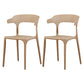 Modern Plastic Indoor-Outdoor Chair Home Stackable Open Back Dining Side Chair with Arm Camel 2 Piece Set Clearhalo ' kitchen&dining_furn' 'Dining Chairs' 'Dining Tables & Seating' 'dining_chair' 'furn' 'furn_dining_chair' 'Furniture' 'furniture_dining_chair' 'Kitchen & Dining Furniture' 'kitchen' 3872365
