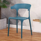 Modern Plastic Indoor-Outdoor Chair Home Stackable Open Back Dining Side Chair with Arm Dark Blue 1 Piece Clearhalo ' kitchen&dining_furn' 'Dining Chairs' 'Dining Tables & Seating' 'dining_chair' 'furn' 'furn_dining_chair' 'Furniture' 'furniture_dining_chair' 'Kitchen & Dining Furniture' 'kitchen' 3872367