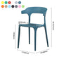 Modern Plastic Indoor-Outdoor Chair Home Stackable Open Back Dining Side Chair with Arm Clearhalo ' kitchen&dining_furn' 'Dining Chairs' 'Dining Tables & Seating' 'dining_chair' 'furn' 'furn_dining_chair' 'Furniture' 'furniture_dining_chair' 'Kitchen & Dining Furniture' 'kitchen' 3872376