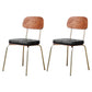 Industrial Style PU Leather Dining Chairs Open Back Dining Arm Side Chairs for Home Black 2 Piece Set Clearhalo ' kitchen&dining_furn' 'Dining Chairs' 'Dining Tables & Seating' 'dining_chair' 'furn' 'furn_dining_chair' 'Furniture' 'furniture_dining_chair' 'Kitchen & Dining Furniture' 'kitchen' 3872379