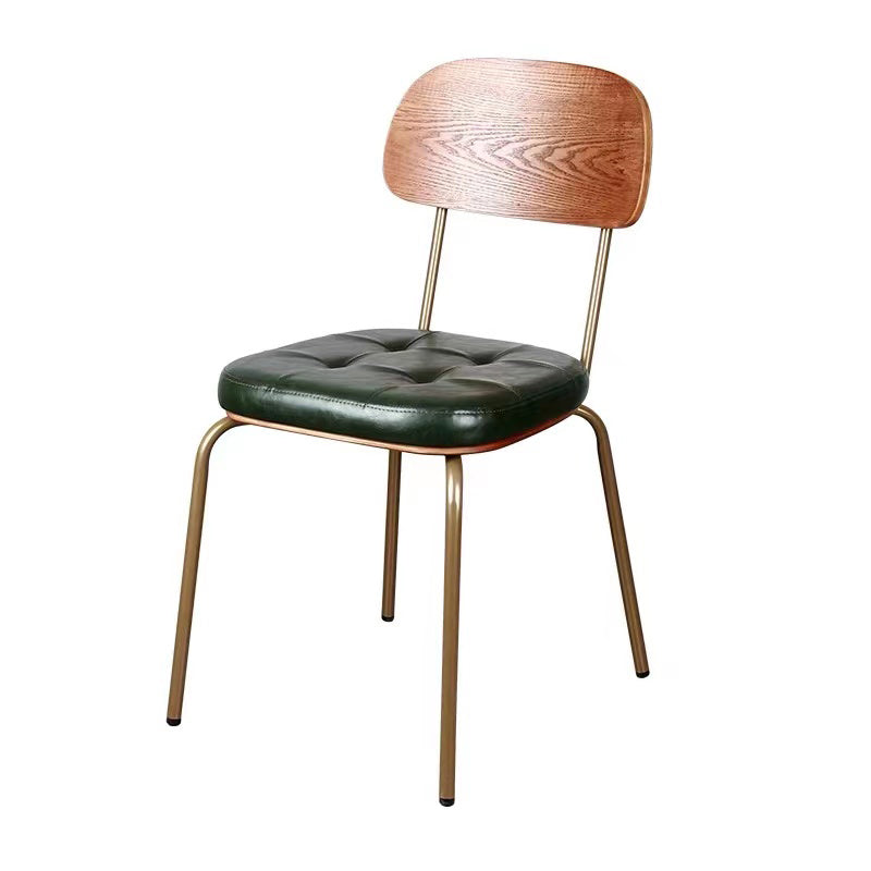 Industrial Style PU Leather Dining Chairs Open Back Dining Arm Side Chairs for Home Clearhalo ' kitchen&dining_furn' 'Dining Chairs' 'Dining Tables & Seating' 'dining_chair' 'furn' 'furn_dining_chair' 'Furniture' 'furniture_dining_chair' 'Kitchen & Dining Furniture' 'kitchen' 3872386