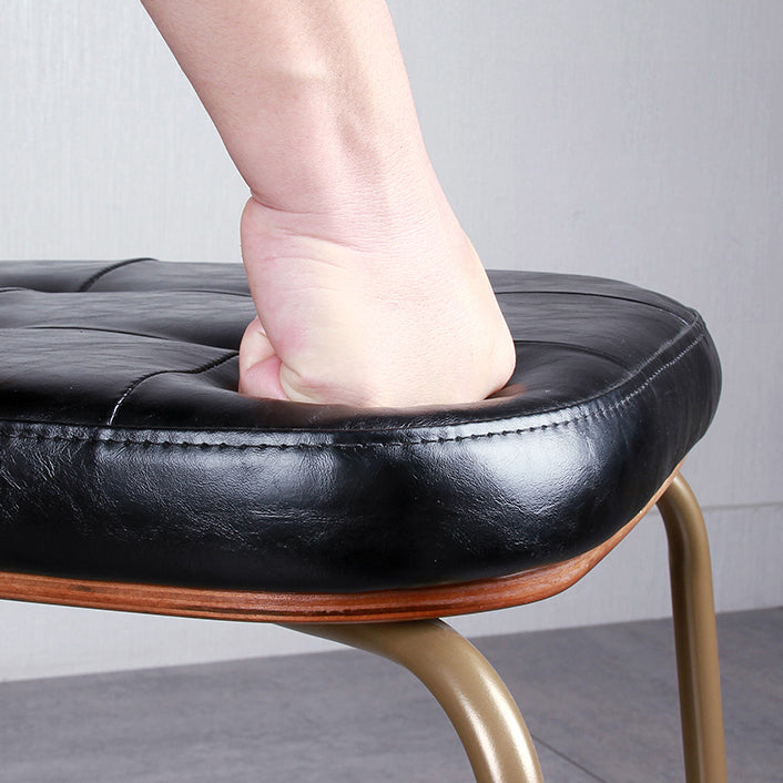 Industrial Style PU Leather Dining Chairs Open Back Dining Arm Side Chairs for Home Clearhalo ' kitchen&dining_furn' 'Dining Chairs' 'Dining Tables & Seating' 'dining_chair' 'furn' 'furn_dining_chair' 'Furniture' 'furniture_dining_chair' 'Kitchen & Dining Furniture' 'kitchen' 3872392