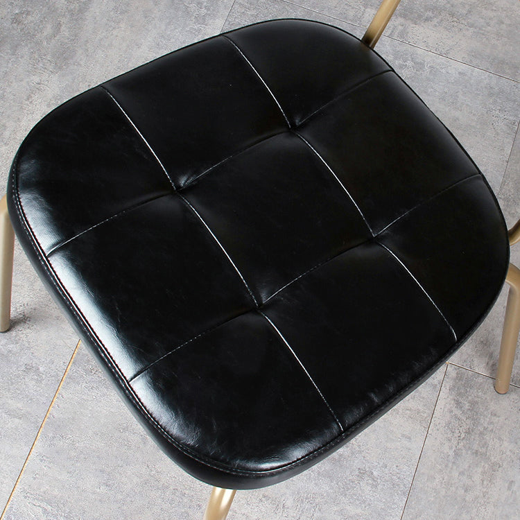 Industrial Style PU Leather Dining Chairs Open Back Dining Arm Side Chairs for Home Clearhalo ' kitchen&dining_furn' 'Dining Chairs' 'Dining Tables & Seating' 'dining_chair' 'furn' 'furn_dining_chair' 'Furniture' 'furniture_dining_chair' 'Kitchen & Dining Furniture' 'kitchen' 3872394