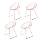 Industrial Style Armless Dining Chairs Dining Side Chairs with Metal Legs Pink 4 Piece Set Clearhalo ' kitchen&dining_furn' 'Dining Chairs' 'Dining Tables & Seating' 'dining_chair' 'furn' 'furn_dining_chair' 'Furniture' 'furniture_dining_chair' 'Kitchen & Dining Furniture' 'kitchen' 3872410