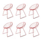Industrial Style Armless Dining Chairs Dining Side Chairs with Metal Legs Red 6 Piece Set Clearhalo ' kitchen&dining_furn' 'Dining Chairs' 'Dining Tables & Seating' 'dining_chair' 'furn' 'furn_dining_chair' 'Furniture' 'furniture_dining_chair' 'Kitchen & Dining Furniture' 'kitchen' 3872417