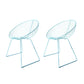 Industrial Style Armless Dining Chairs Dining Side Chairs with Metal Legs Blue 2 Piece Set Clearhalo ' kitchen&dining_furn' 'Dining Chairs' 'Dining Tables & Seating' 'dining_chair' 'furn' 'furn_dining_chair' 'Furniture' 'furniture_dining_chair' 'Kitchen & Dining Furniture' 'kitchen' 3872432