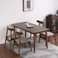 Rectangle Rubber Wood Table Modern Dining Table in Walnut with 4 Legs for Restaurant Clearhalo ' dining_table' 'Dining Tables & Seating' 'Dining Tables' 'furn' 'furn_dining_table' 'Furniture' 'furniture_dining_table' 'Kitchen & Dining Furniture' 'kitchen&dining_furn' 'kitchen' 'kitchen_dining_table' 3875589