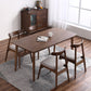 Rectangle Rubber Wood Table Modern Dining Table in Walnut with 4 Legs for Restaurant Clearhalo ' dining_table' 'Dining Tables & Seating' 'Dining Tables' 'furn' 'furn_dining_table' 'Furniture' 'furniture_dining_table' 'Kitchen & Dining Furniture' 'kitchen&dining_furn' 'kitchen' 'kitchen_dining_table' 3875590