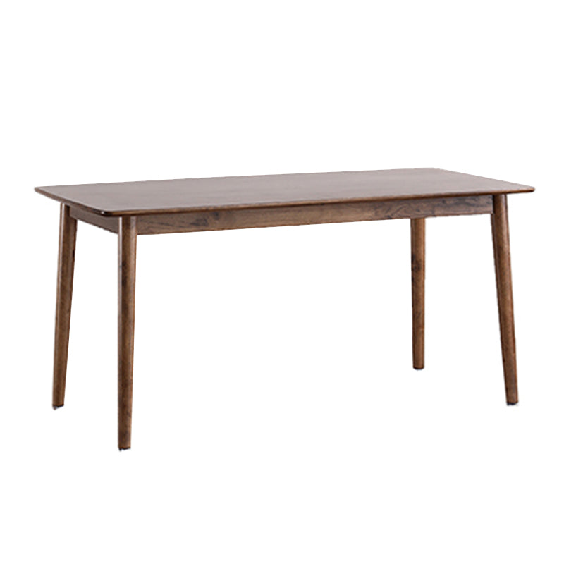 Rectangle Rubber Wood Table Modern Dining Table in Walnut with 4 Legs for Restaurant Without Chairs Clearhalo ' dining_table' 'Dining Tables & Seating' 'Dining Tables' 'furn' 'furn_dining_table' 'Furniture' 'furniture_dining_table' 'Kitchen & Dining Furniture' 'kitchen&dining_furn' 'kitchen' 'kitchen_dining_table' 3875593